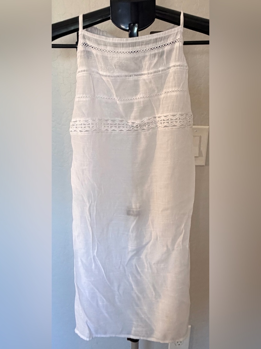 Xhilaration White Linen-Blend Swimsuit Cover up
